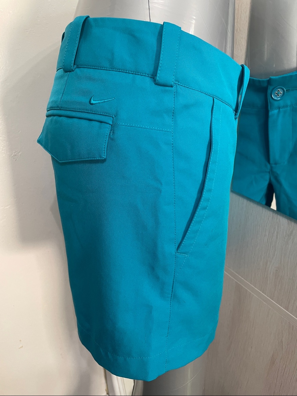 Nike Teal Women's Casual Tailored Shorts - Picture 4 of 7
